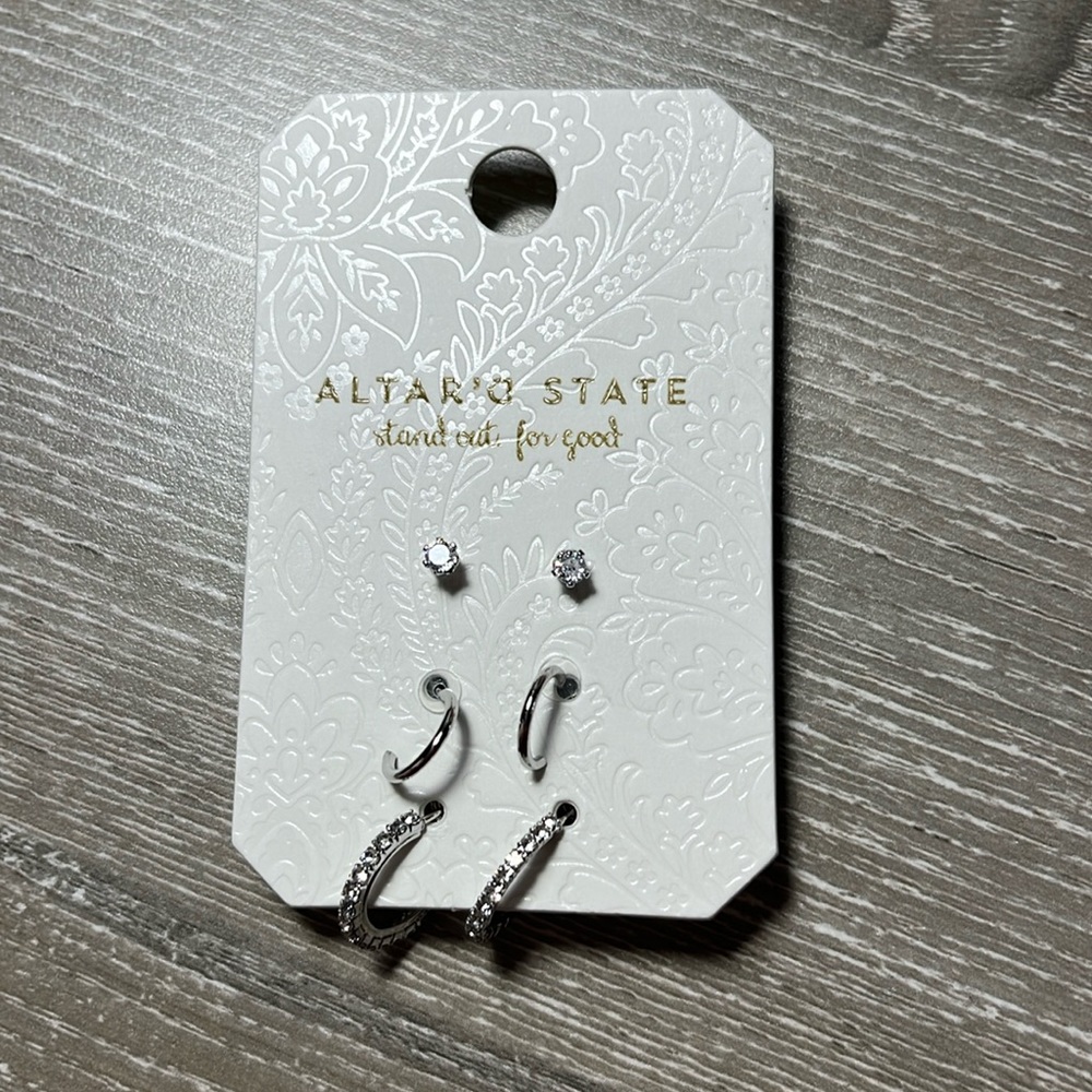 Brand NEW Altar’d State Silver Earring Bundle